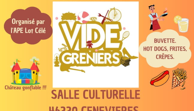 Vide-greniers à Cénevières Le 22 sept 2024