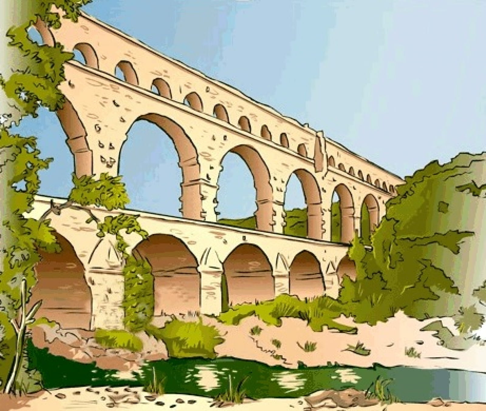 Pont du Gard  Roman Aqueduct by chineseswmr on DeviantArt