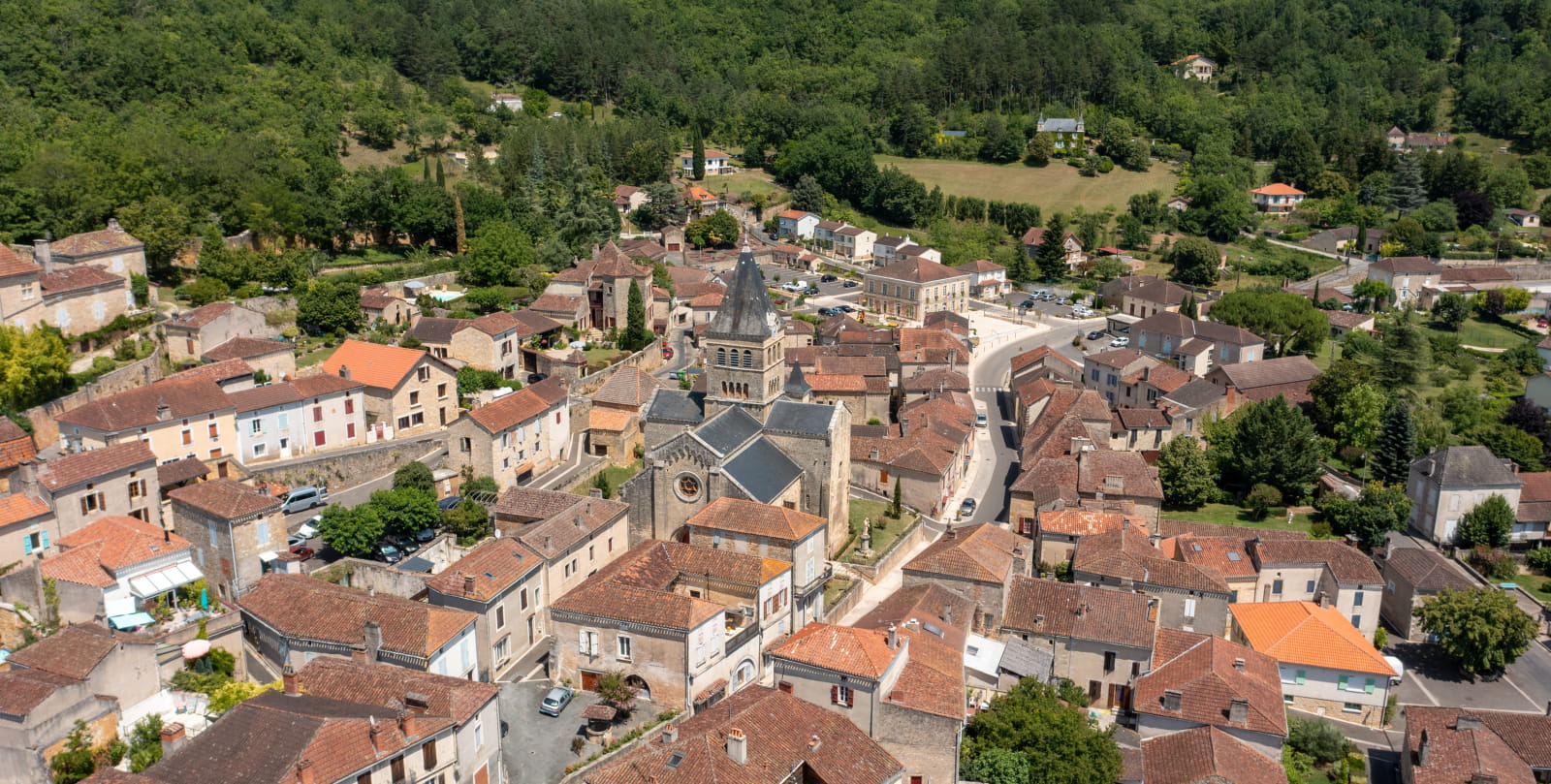 Vue drone du village de Duravel